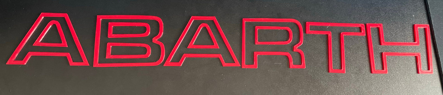 Abarth grille letters