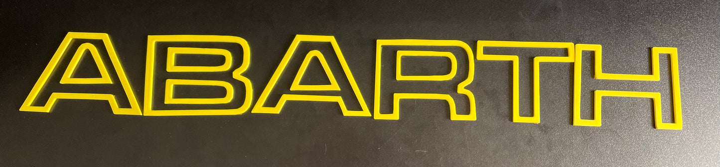 Abarth grille letters
