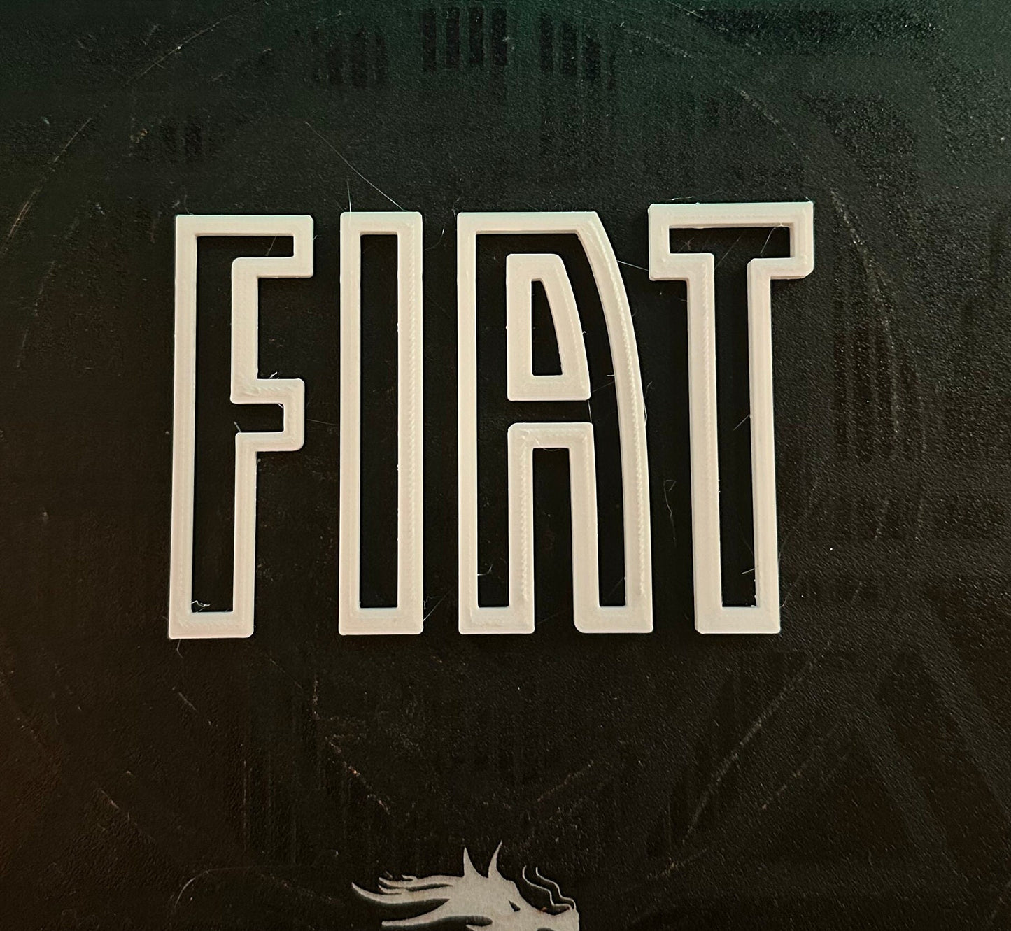 Fiat outline grille letters