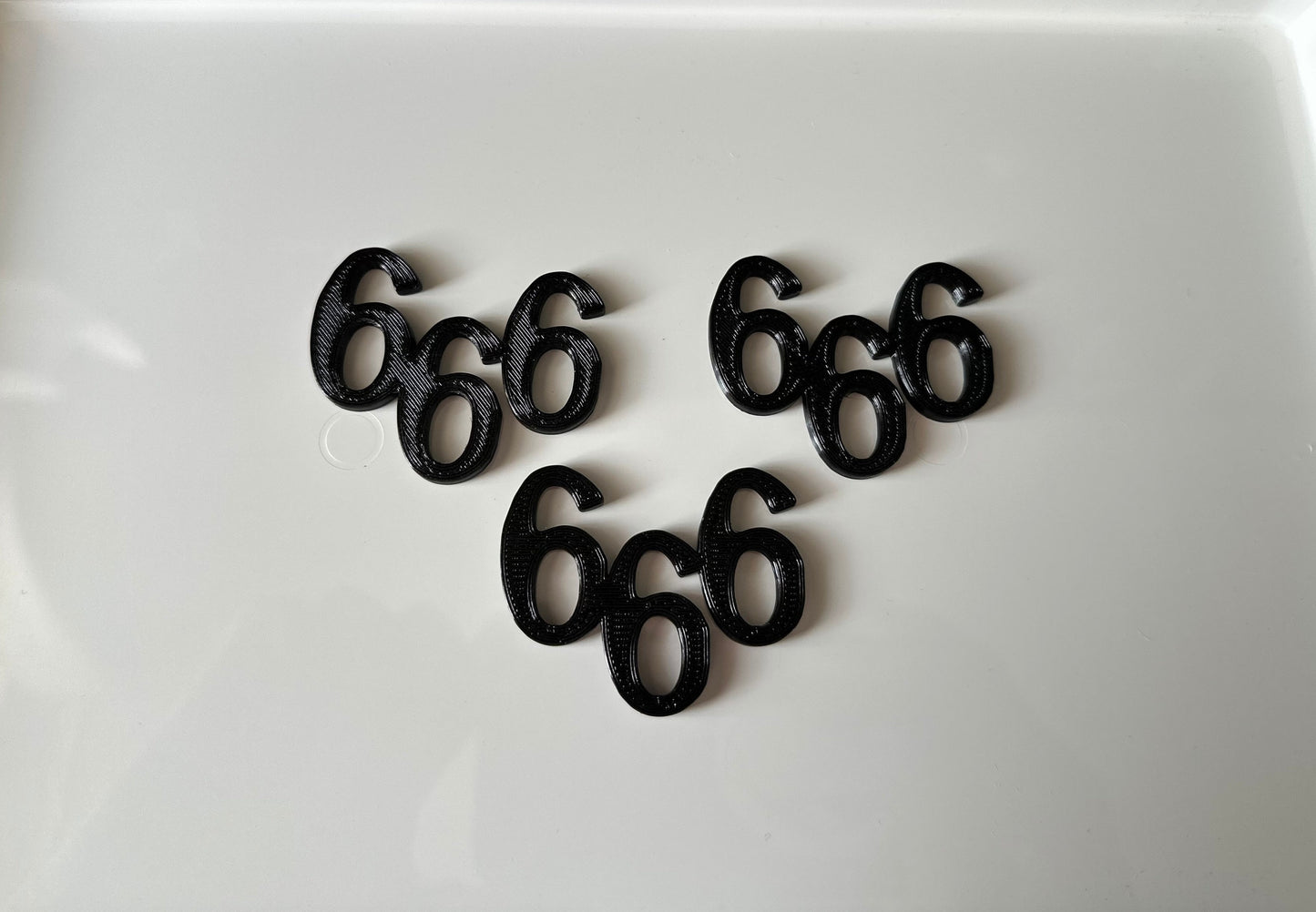 3x 666 side badges