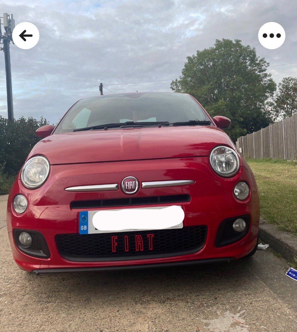 Fiat outline grille letters