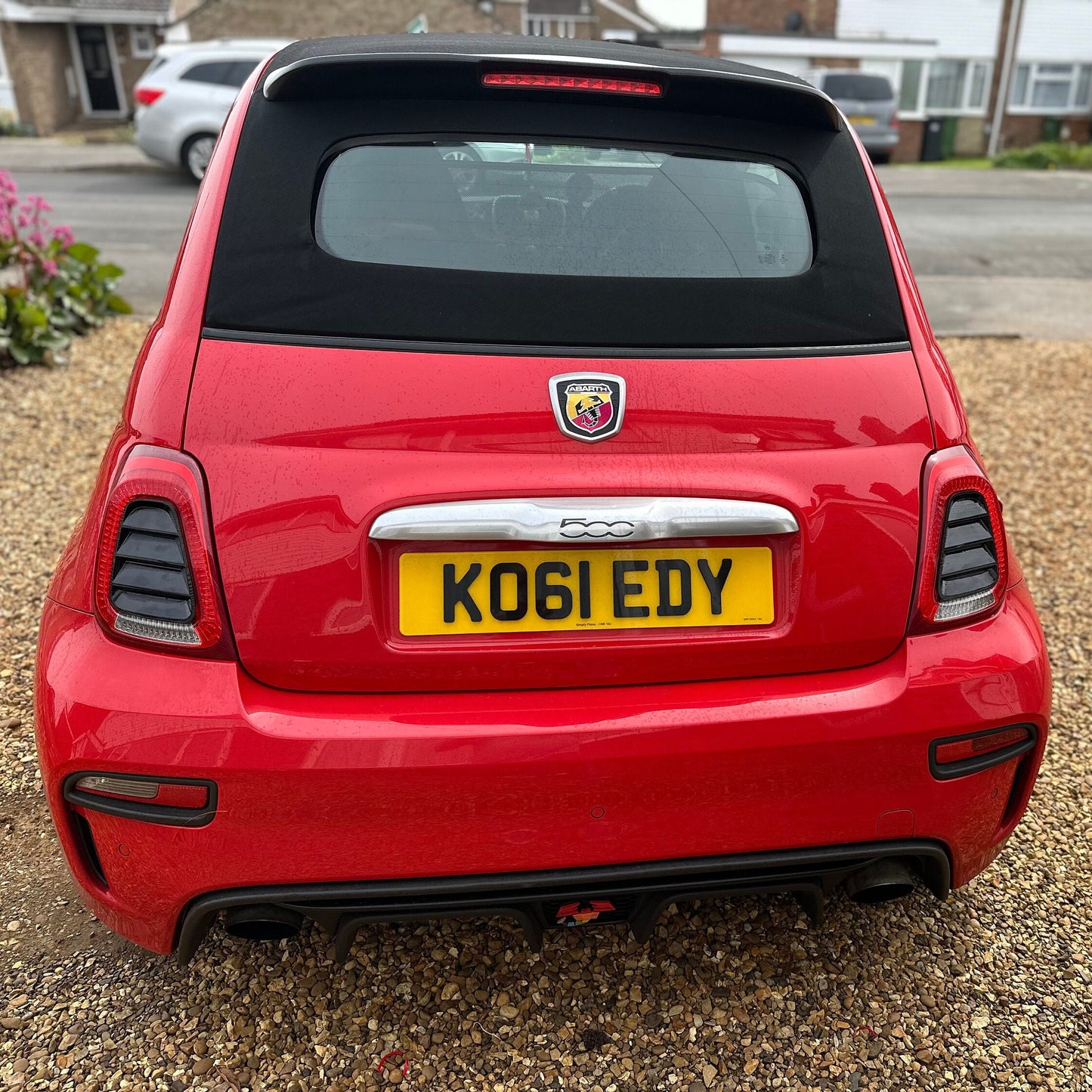 Glossy Abarth and Fiat 500/595 rear light louvres style inserts