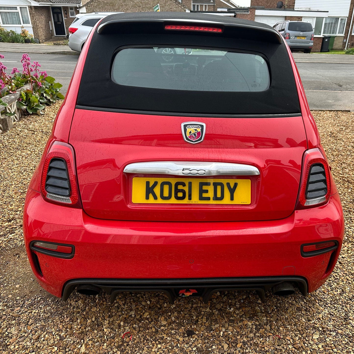 Glossy Abarth and Fiat 500/595 rear light louvres style inserts