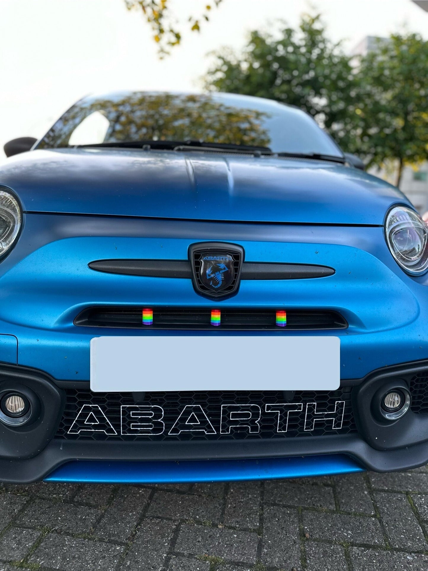 LGBT gay pride Abarth grille cover clips