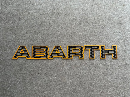 Patterned Abarth grille letters