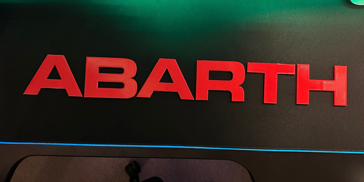 Abarth solid grille letters