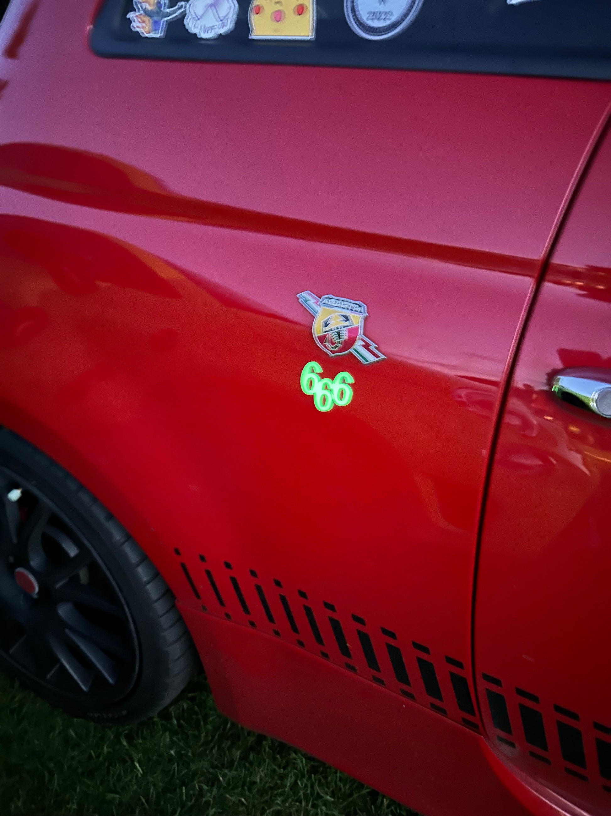 3x 666 side badges