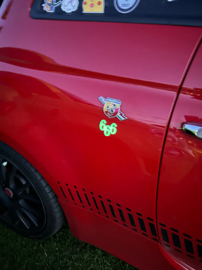 3x 666 side badges