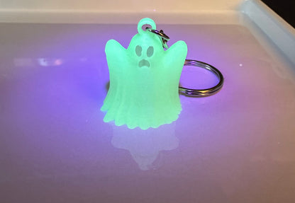 3D printed glow in the dark ghost keyring