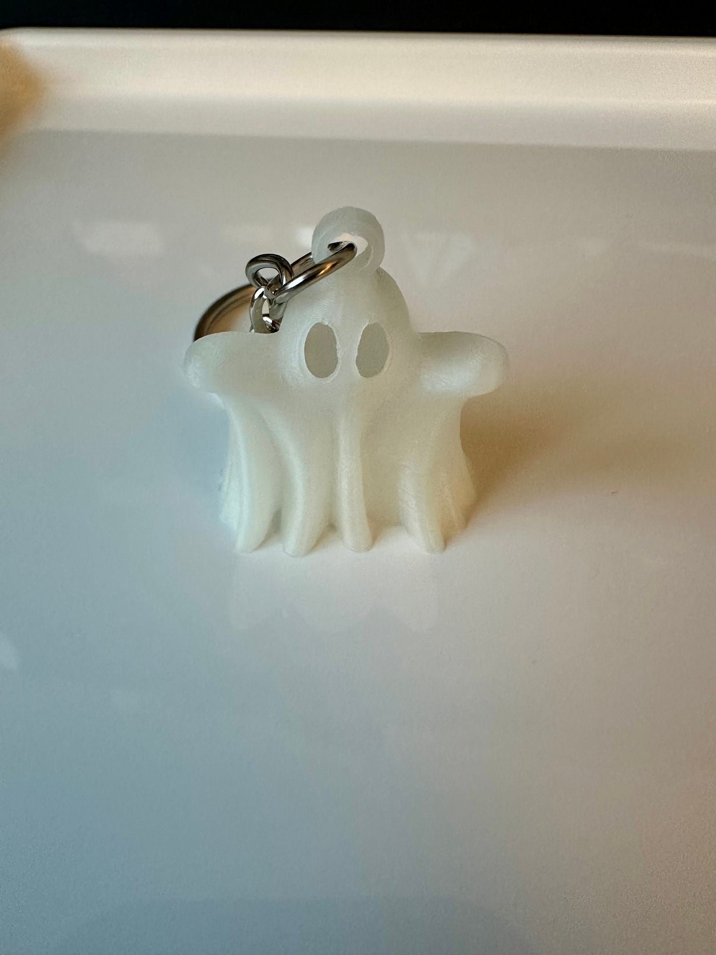 3D printed glow in the dark ghost keyring