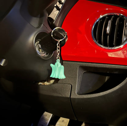 3D printed glow in the dark ghost keyring