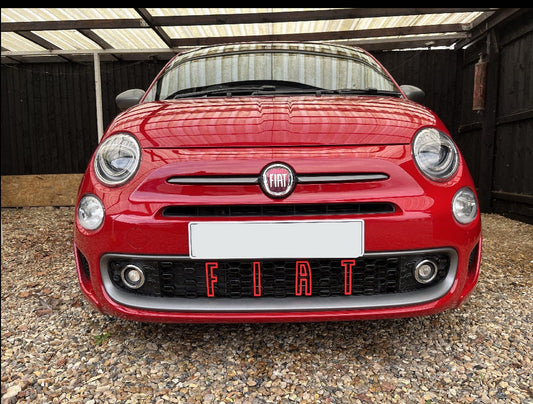 Fiat outline grille letters