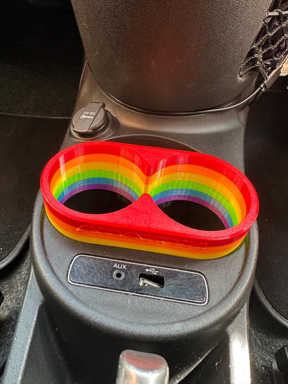 Rainbow/Pride cupholder extender Fiat 500 Abarth 595